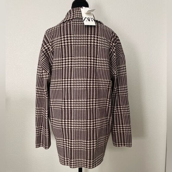 NWT Zara Houndstooth Knit Blazer - Picture 10 of 13